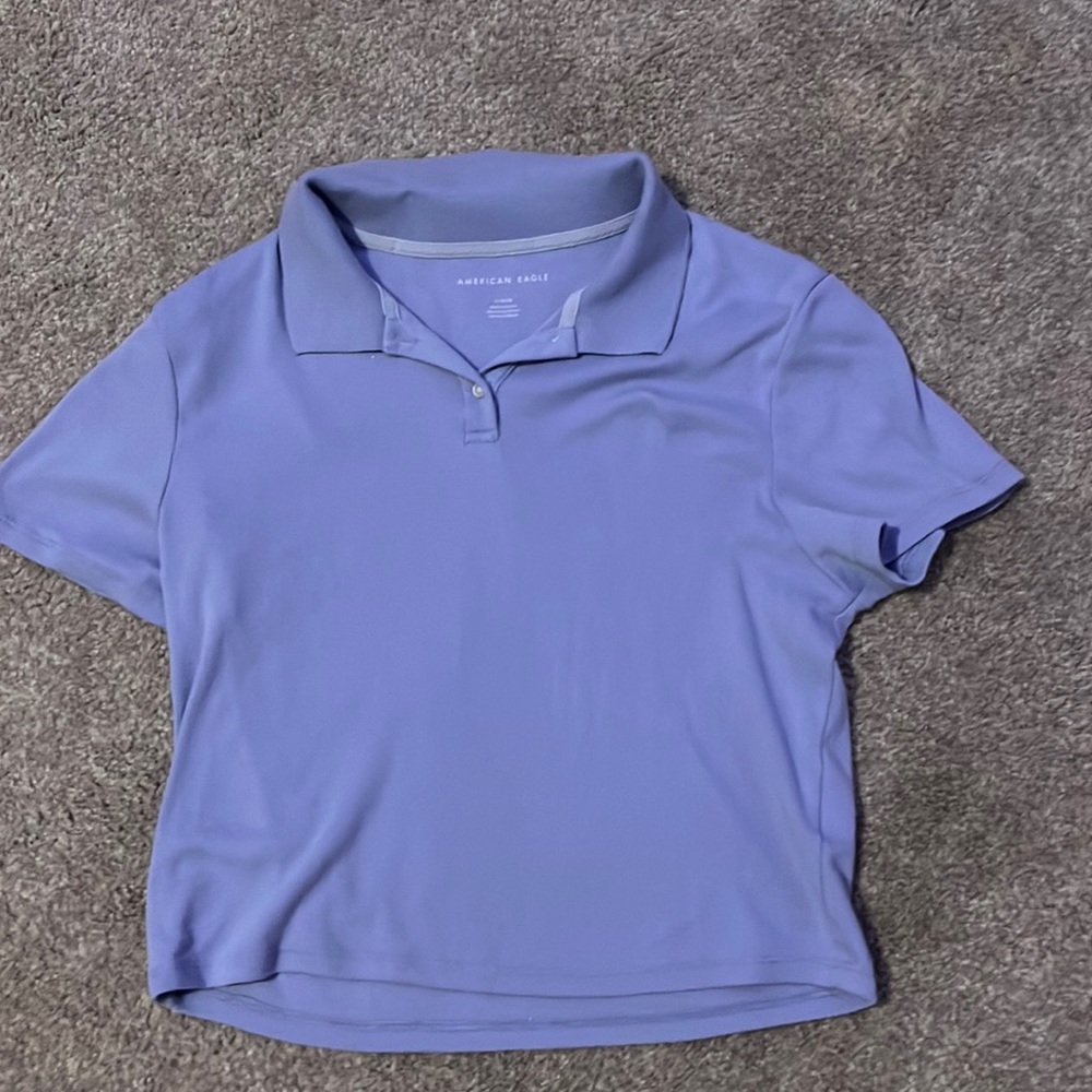 Cropped polo shirt